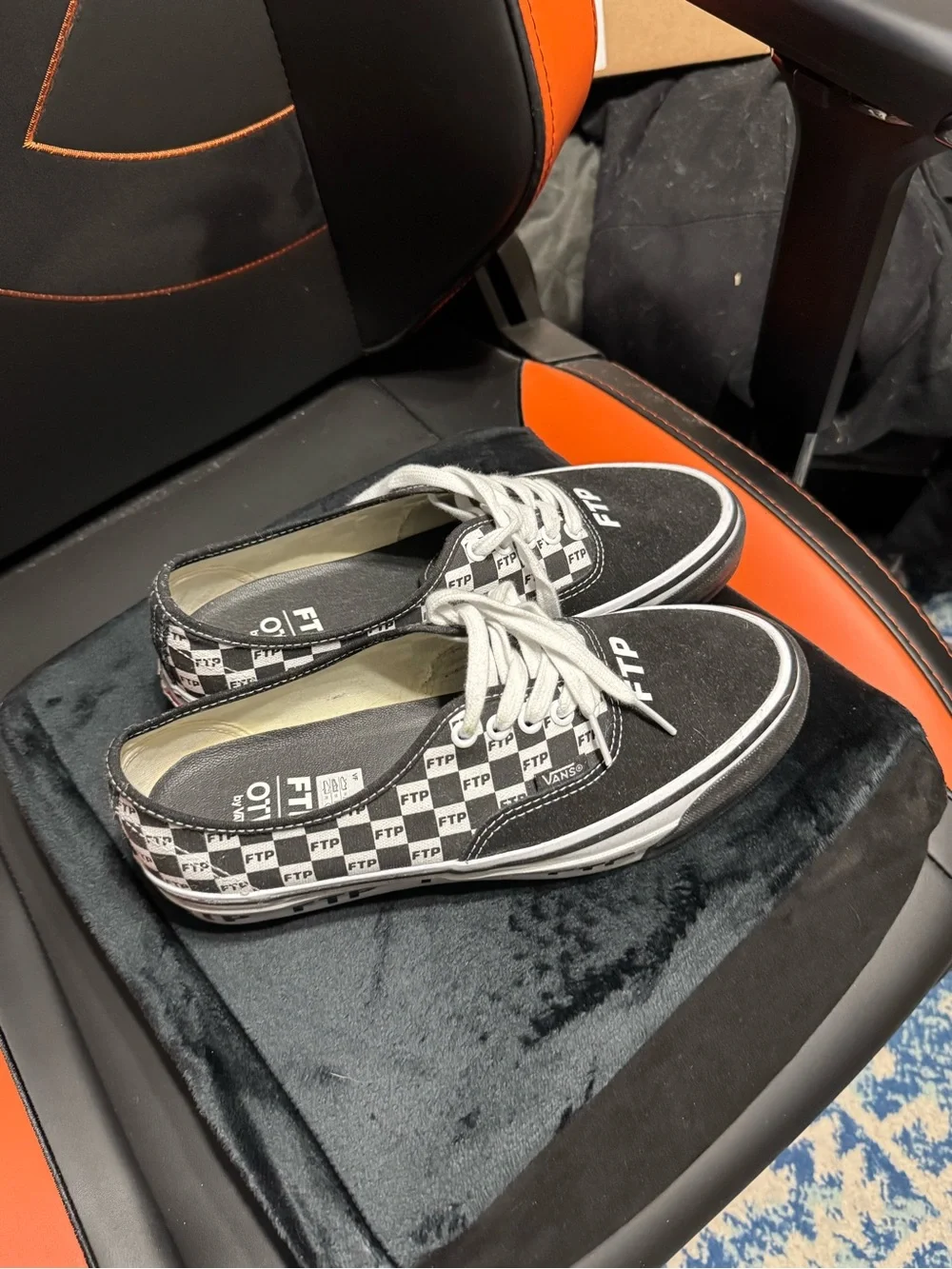 FTP x Vans black & white checkered sneakers